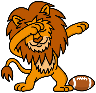 Dab dabbing lion rugby American football funny Magnet