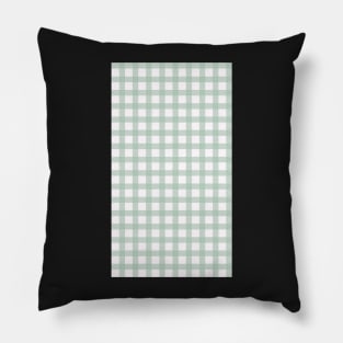 Boho Light Green Gingham Pillow