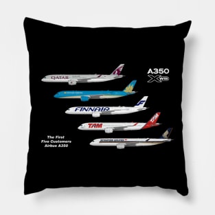 Airbus A350 First Five Customers Pillow