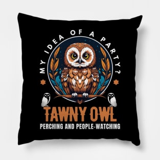 Tawny Owl Art Pillow