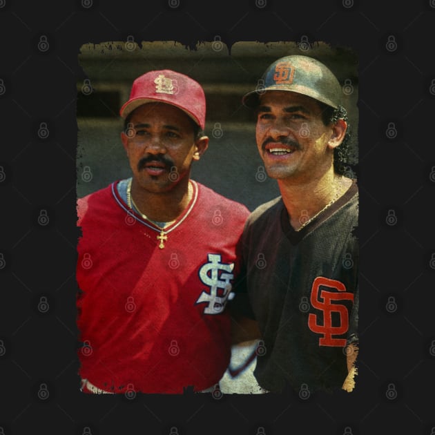 Tony Pena in St. Louis Cardinals and Benito Santiago in San Francisco Giants by PESTA PORA