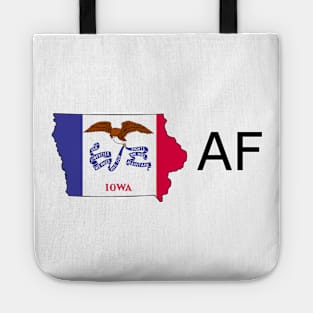 Iowa Flag State Outline AF (black) Tote