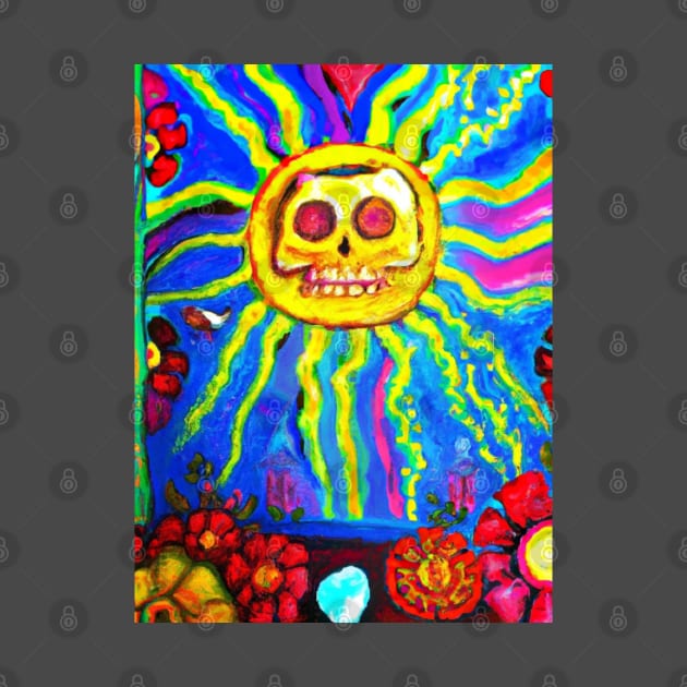 DAY OF THE DEAD SUGARSKULL SUNNY2 by Art Unplugged