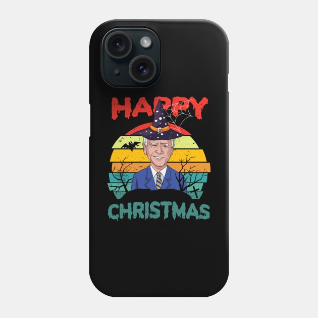 Retro Joe Biden Halloween Happy Christmas Witch Hat Anti Biden Phone Case by wonderws