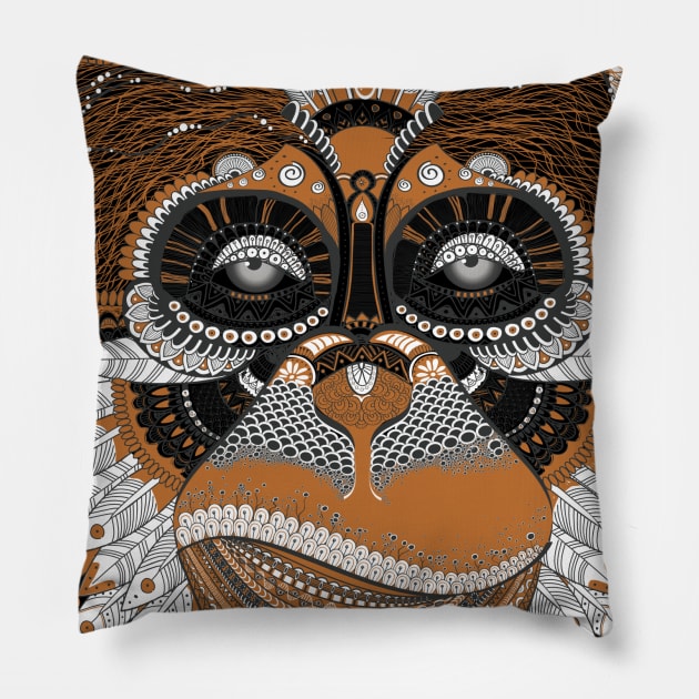 Psychedelic Monkey - Stoned Ape Pillow by AltrusianGrace