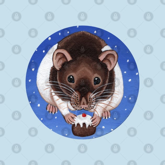 Hooded Rat Christmas Pudding by WolfySilver