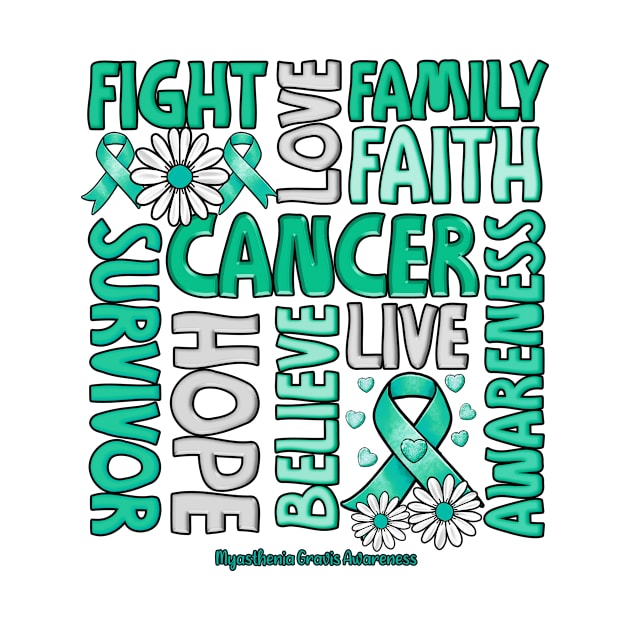 Myasthenia Gravis Awareness Awareness - Fight love survivor ribbon by JerryCompton5879