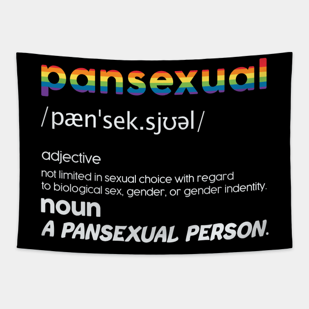 Pansexual Definition Shirt Funny Pride LGBT Tapestry by American Woman