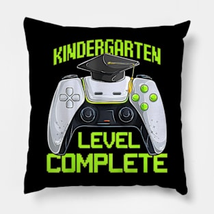 Kids Kindergarten Level Complete Gamer Graduation Pillow