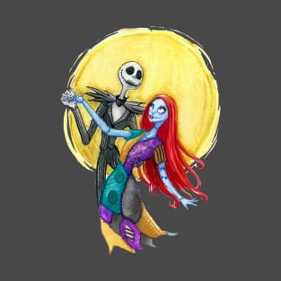 Jack and Sally Watercolor T-Shirt