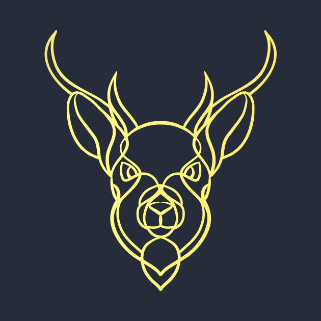 Deer line art by ReasArt