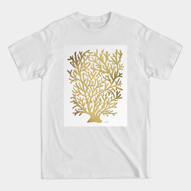 Disover Gold Coral - Floral Design - T-Shirt