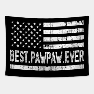 Father's Day Best Pawpaw Ever with US American Flag Tapestry