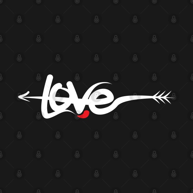 arrows of love lettering by Distrowlinc