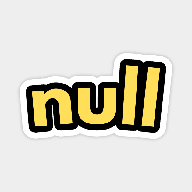 Null type Magnet by Boolean Shirts