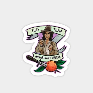 Non-binary pirate JIM Magnet