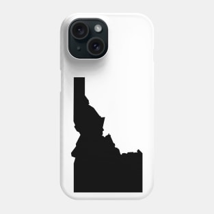 Idaho map in black Phone Case