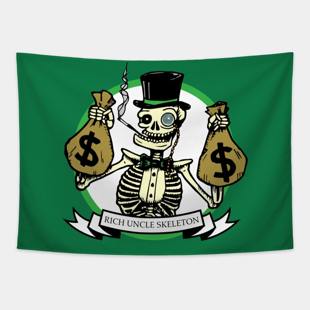 Rich Uncle Skeleton Tapestry by deancoledesign