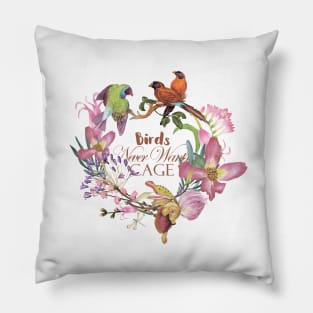 Birds Never Wants Cage Pillow