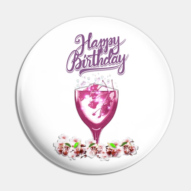 Happy Birthday Pin by KC Morcom aka KCM Gems n Bling aka KCM Inspirations