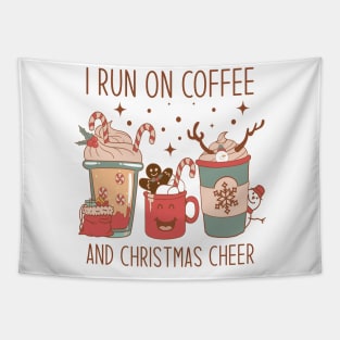 Turn on Coffee and Christmas Cheer T-shirt Tapestry