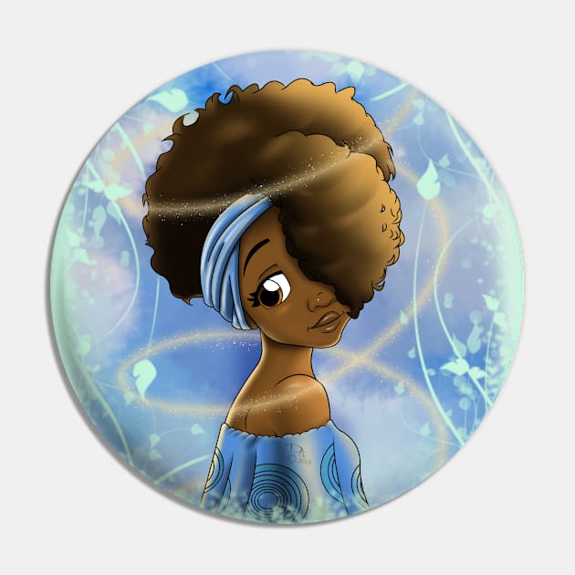 African American Woman Pin by treasured-gift