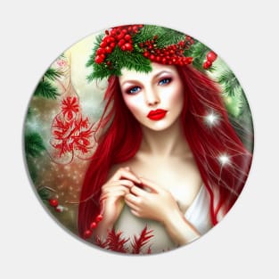 Holly Woman Pin