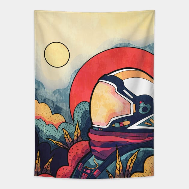 Astronaut Explorer Tapestry by Swadeillustrations