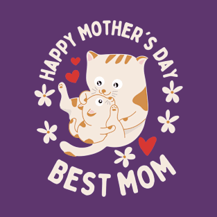 Happy Mother's day with Cute Cat Mom T-Shirt