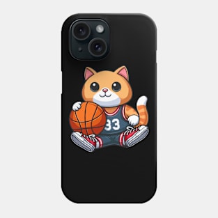 Cat With Basketball Phone Case