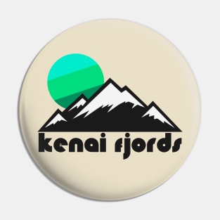 Retro Kenai Fjords ))(( Tourist Souvenir National Park Design Pin