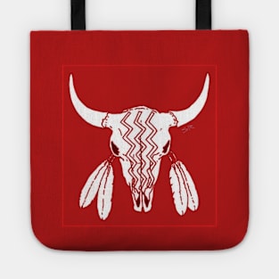 Red Ghost Dance Buffalo Tote