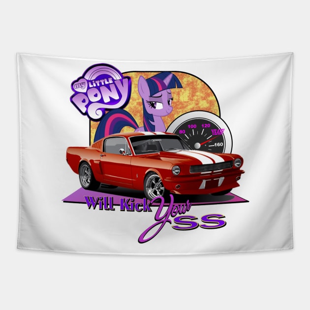 Classic Mustang - My Little Pony Will Kick Your SS ! Tapestry by RGDesignIT