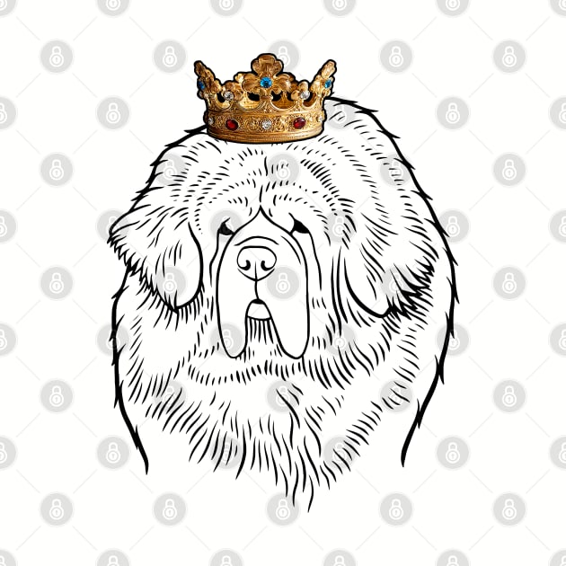 Tibetan Mastiff Dog King Queen Wearing Crown by millersye