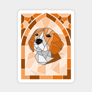 Stained Glass Beagle Magnet