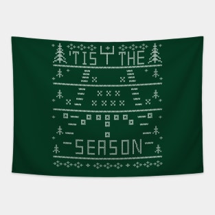 'Tis the Season Football Ugly Christmas Sweater Party Football Lover Tapestry