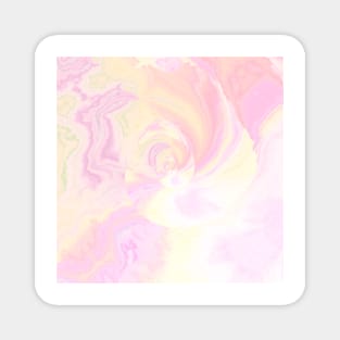 Pink & Yellow Marble Watercolor Print Magnet