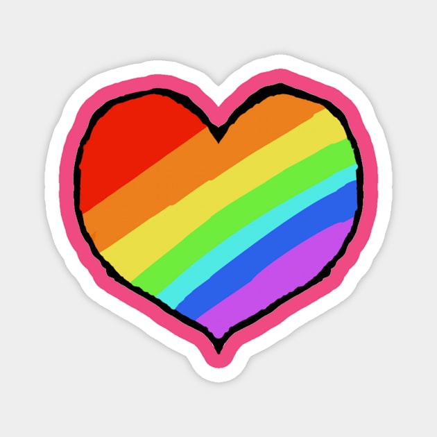 Pride heart Magnet by Spontaneous Koala