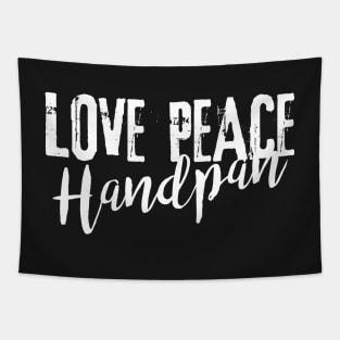 Message - LOVE PEACE Handpan white Tapestry