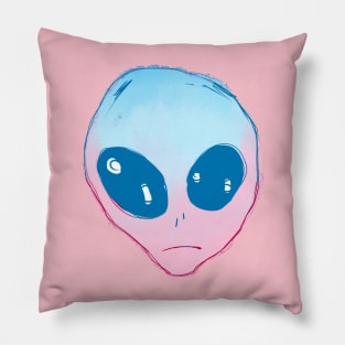 Blue-Pink Alien Pillow