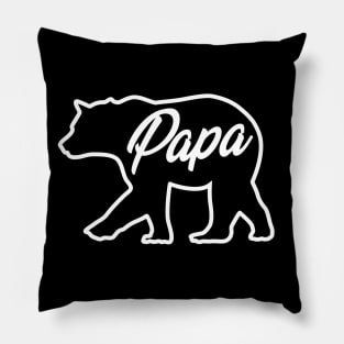 Papa Bear Design, Dad Hunting Grizzly Blue Tee, Cute Gift For Fathers Day Under 20, Present For New Dads, Italian Father Gift   Funny Pillow