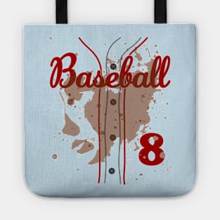 Baseball Jersey Number 8 Kids Baseball Uniform Dirty Funny #8 Tote