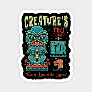 Black Lagoon Tiki Bar - Creepy Cute Creature - Hawaii Island Vacation Magnet