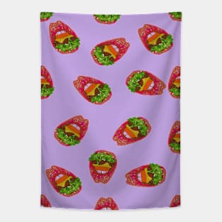 bruger lips pattern Tapestry