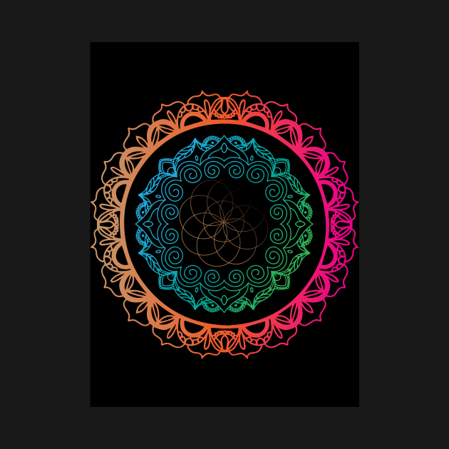 Colourful Mandala Graphic Hindi Art Design by WonderfulHumans