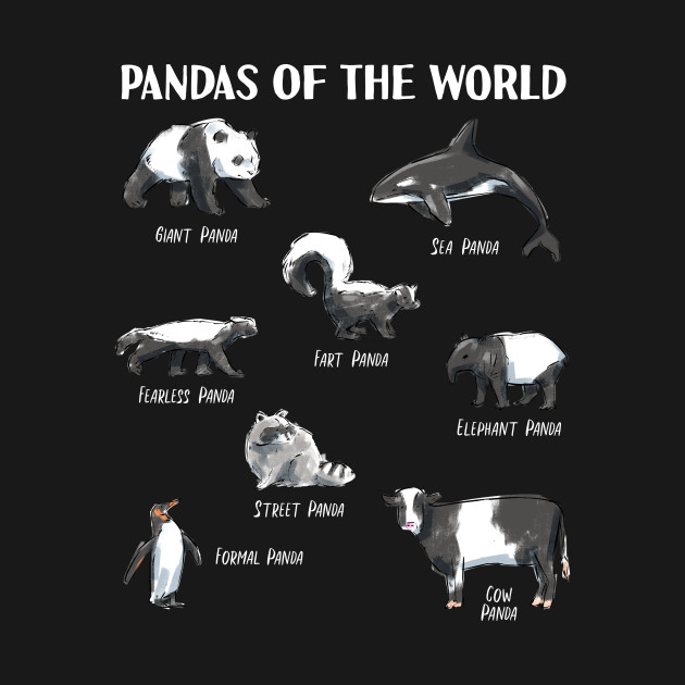 Disover Funny Animals Panda of the World Pun Names for Kids, Men and Women - Funny Panda - T-Shirt