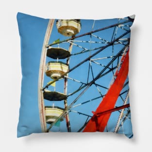 Carnival Midway - Ferris Wheel Closeup Pillow