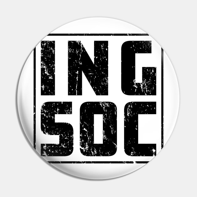 INGSOC: Faded Glory (black) Pin by Sean-Chinery