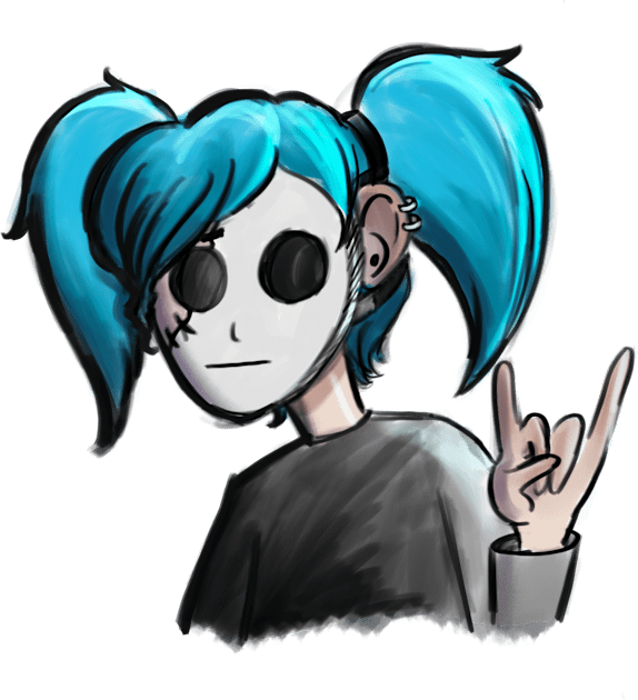 Punk Sally Face Kids T-Shirt by angrymuffinstudio