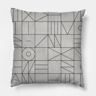 My Favorite Geometric Patterns No.3 - Grey Pillow